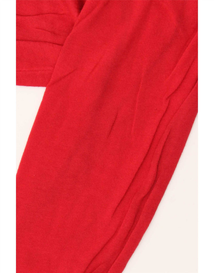Zara Herren-Pullover mit Rundhalsausschnitt, groß, rote Baumwolle