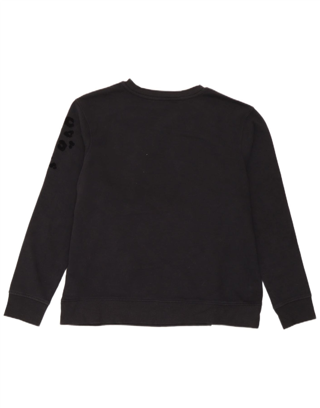 Marks & Spencer Damen-Sweatshirt-Pullover UK 14 Mittelschwarzer Tierdruck
