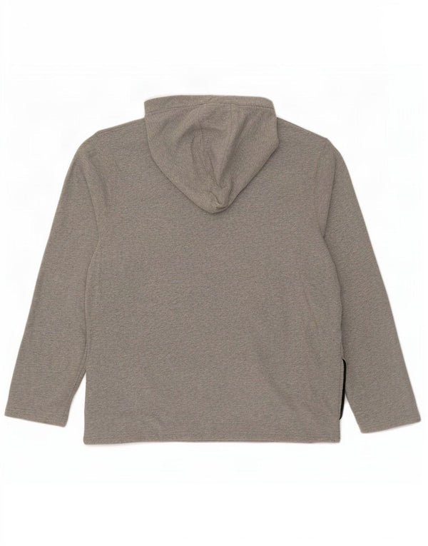 Under Armour Herren Loose Fit Button Neck Hoodie Pullover 2XL Grau meliert
