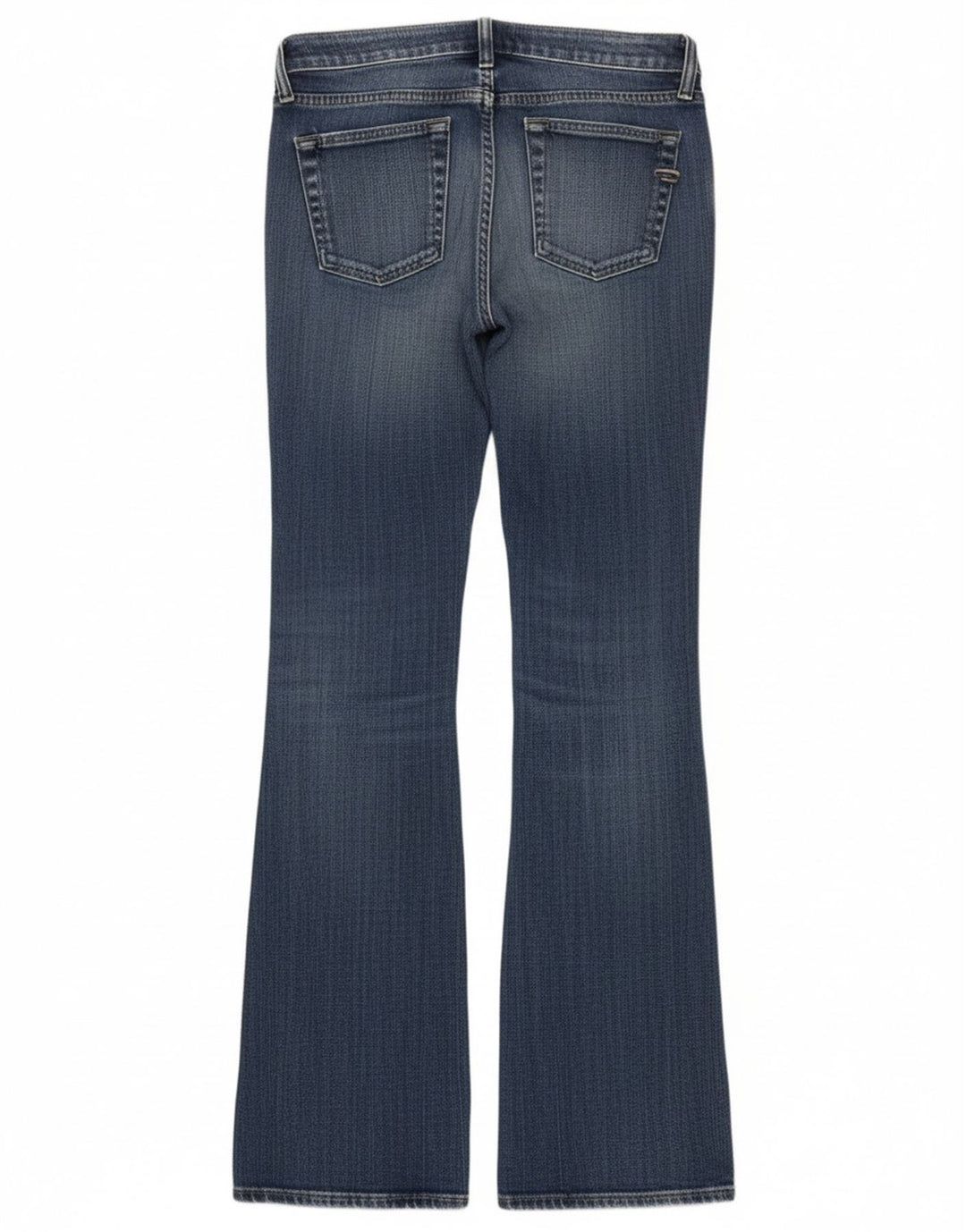Diesel Damen Bootcut-Jeans im Used-Look mit niedriger Taille, W25, L33, blaue Baumwolle