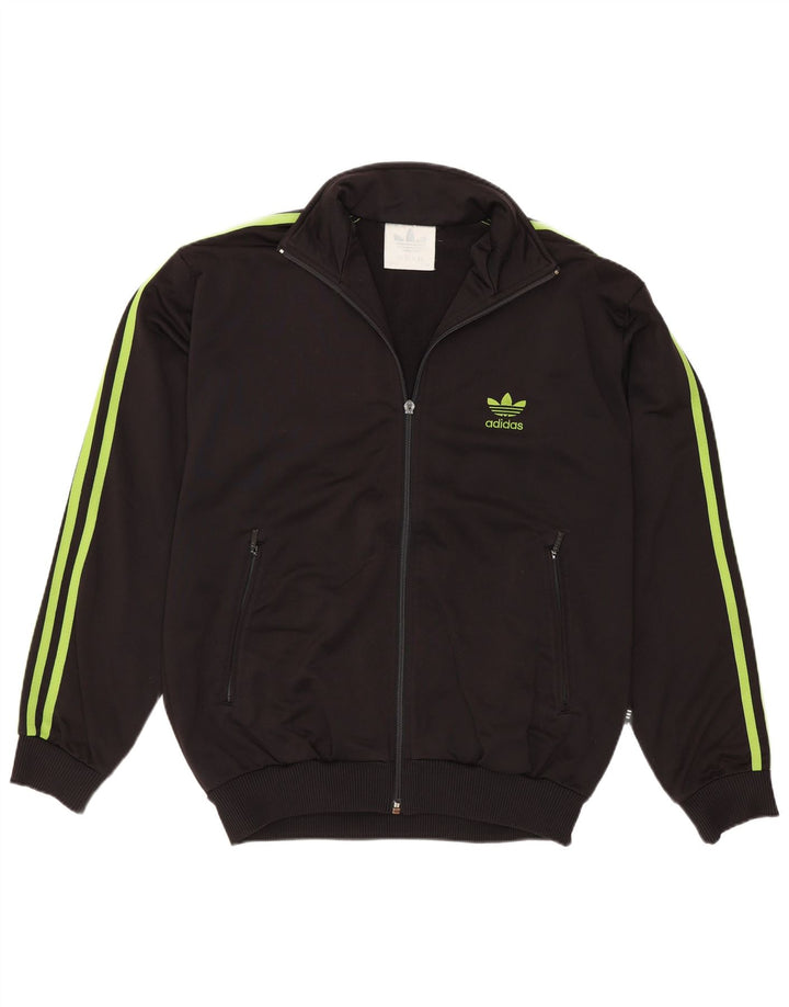 Adidas Jungen Trainingsanzug Top Jacke 14-15 Jahre Schwarz Polyester