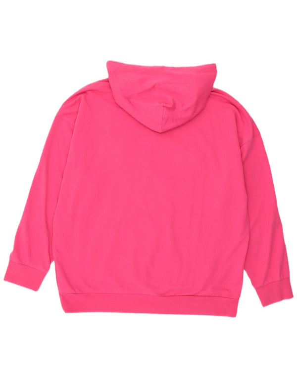 UMBRO Damen-Pullover mit übergroßem grafischem Kapuzenpullover, UK 14, mittelrosa, Baumwolle