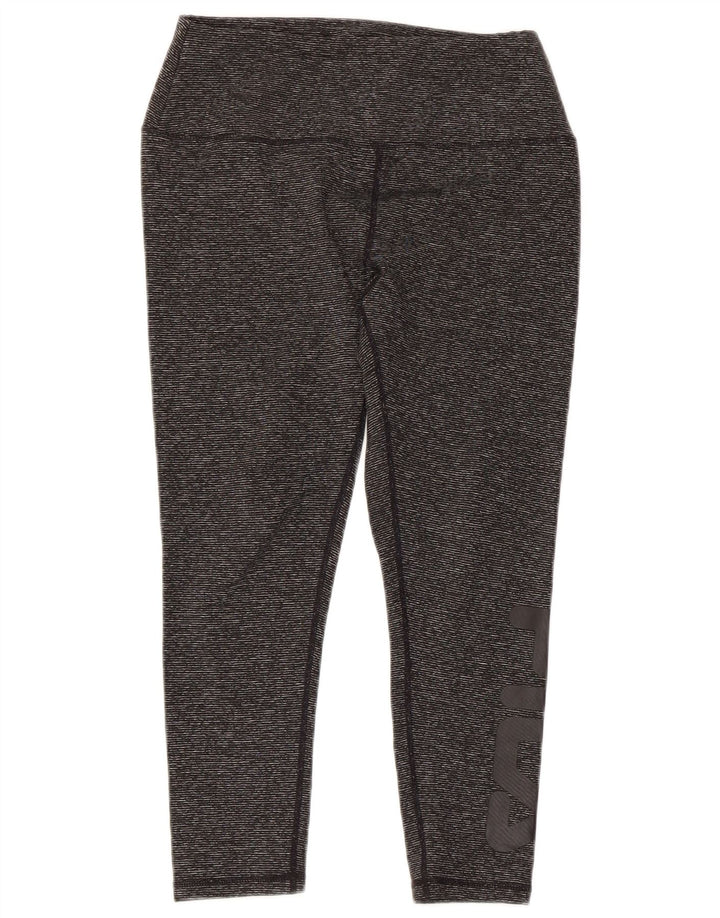 FILA Capri-Leggings mit Grafik für Damen, UK 10, Größe S, grau, Nadelstreifen, Polyester