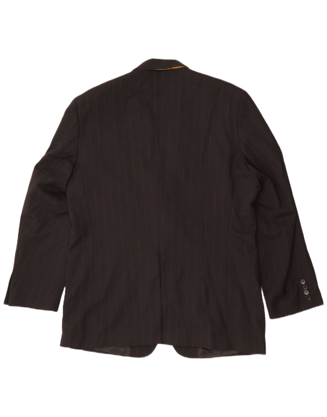 Kartel Herren-Blazer mit 2 Knöpfen, UK 44, 2XL, schwarzes Nadelstreifen-Polyester