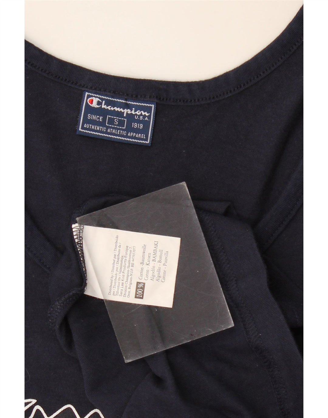 Champion Herren-Weste mit Grafik, Größe S, Marineblau, Baumwolle