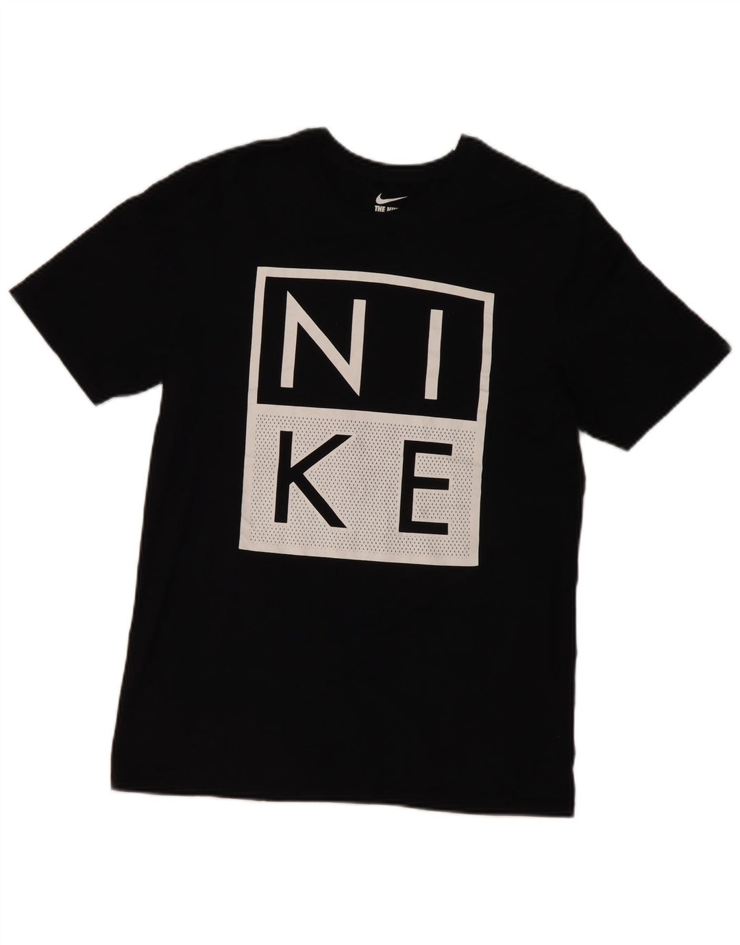 Nike Herren-T-Shirt mit Grafik, mittelgroß, schwarze Baumwolle