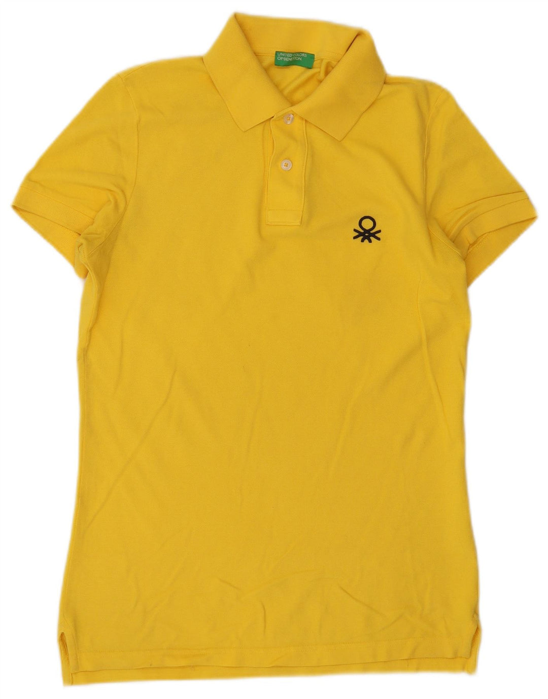 Benetton Herren Poloshirt Small Gelb