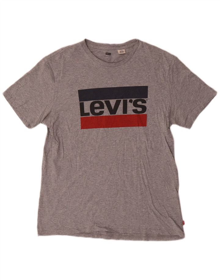 Levi's Herren-T-Shirt mit Grafik, groß, grau gefleckt