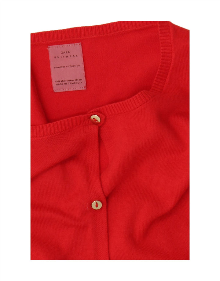 Zara Mädchen-Cardigan-Pullover 13-14 Jahre Rot