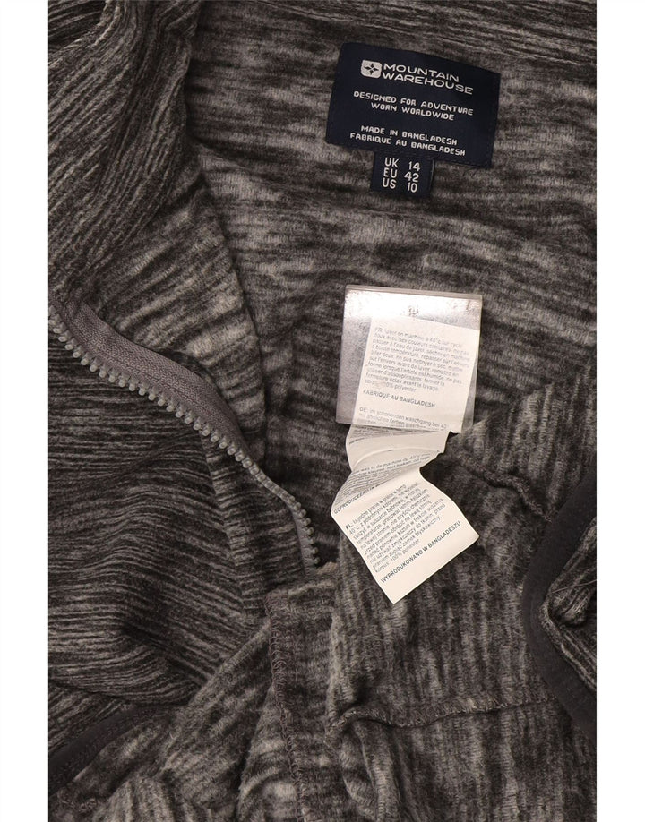 Mountain Warehouse Fleecejacke für Damen, UK 14, Größe L, grau meliert, Polyester