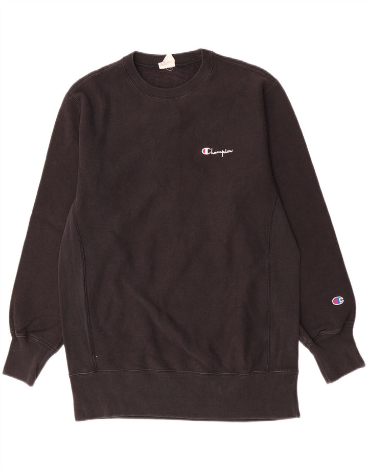Champion Damen Sweatshirt Pullover UK 20 2XL Schwarz