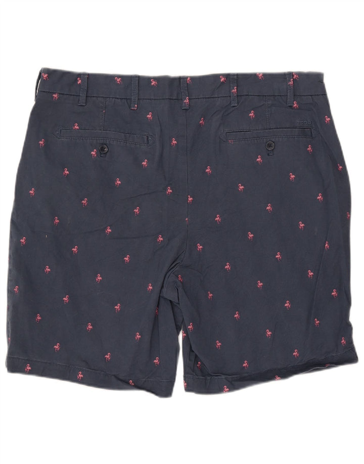 IZOD Herren Salzwasser-Chinoshorts mit abstraktem Muster W38 XL Marineblau