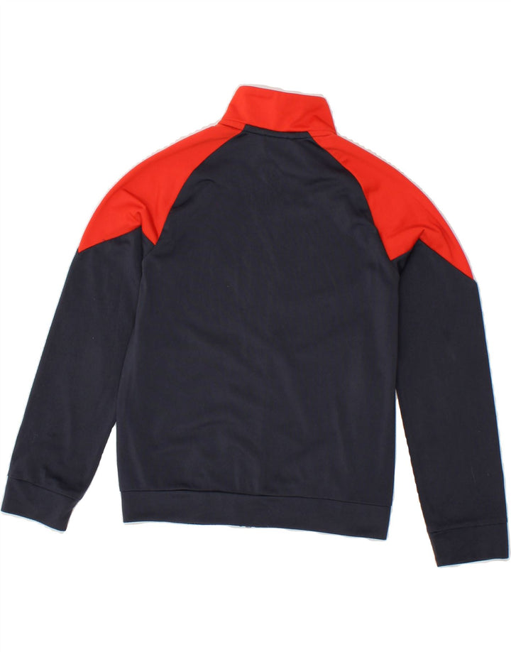PUMA Boys Graphic Tracksuit Top Jacket 9-10 Years Navy Blue Colourblock Vintage Puma and Second-Hand Puma from Messina Hembry 