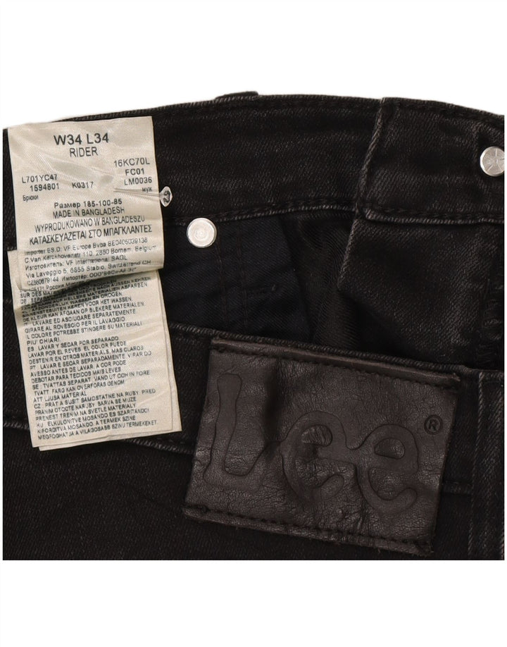 Lee Herren Slim Jeans W34 L34 Graue Baumwolle