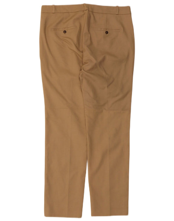 Zara Womens Straight Chino Trousers EU 40 Medium W30 L28 Beige Cotton