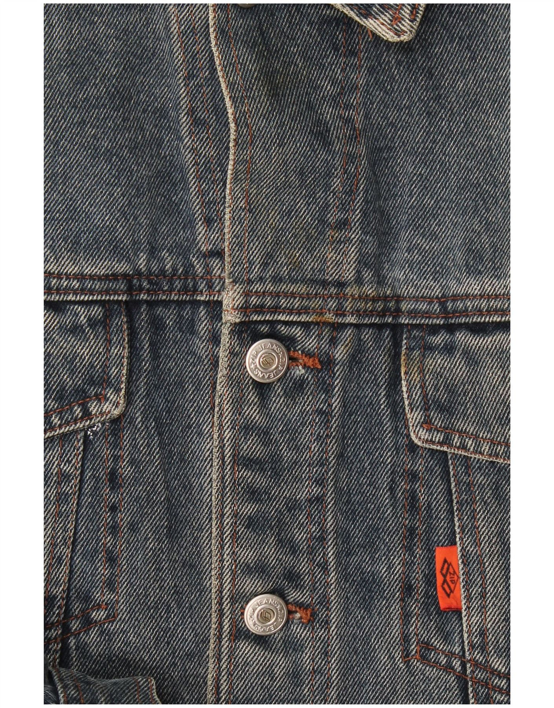 Zip Herren Jeansjacke UK 40 Large Blau