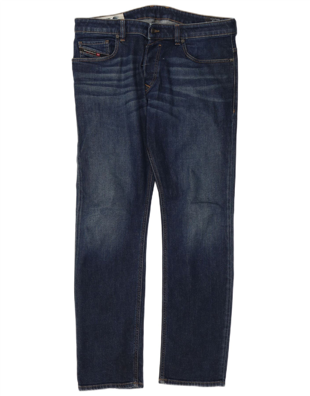 Diesel Herren D-Strukt Straight Jeans W36 L32 Blaue Baumwolle
