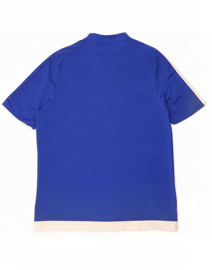 Adidas Herren Climalite T-Shirt Top Large Blau Colourblock