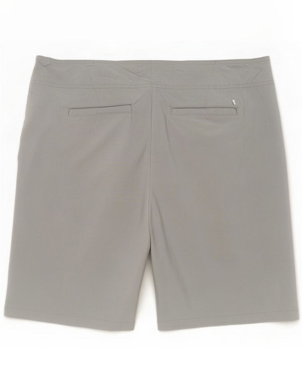 Izod Damen Golf Chino Shorts US 14 XL W34 Grau Rayon