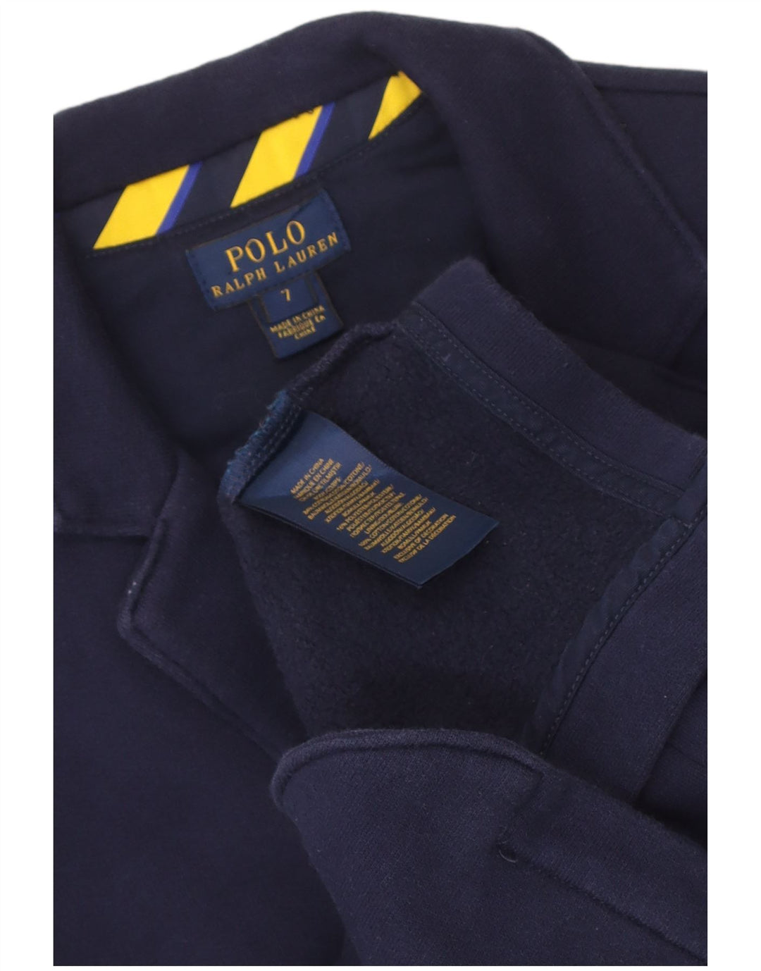 Polo Ralph Lauren Jungen-Blazer mit 2 Knöpfen, 6–7 Jahre, marineblaue Baumwolle