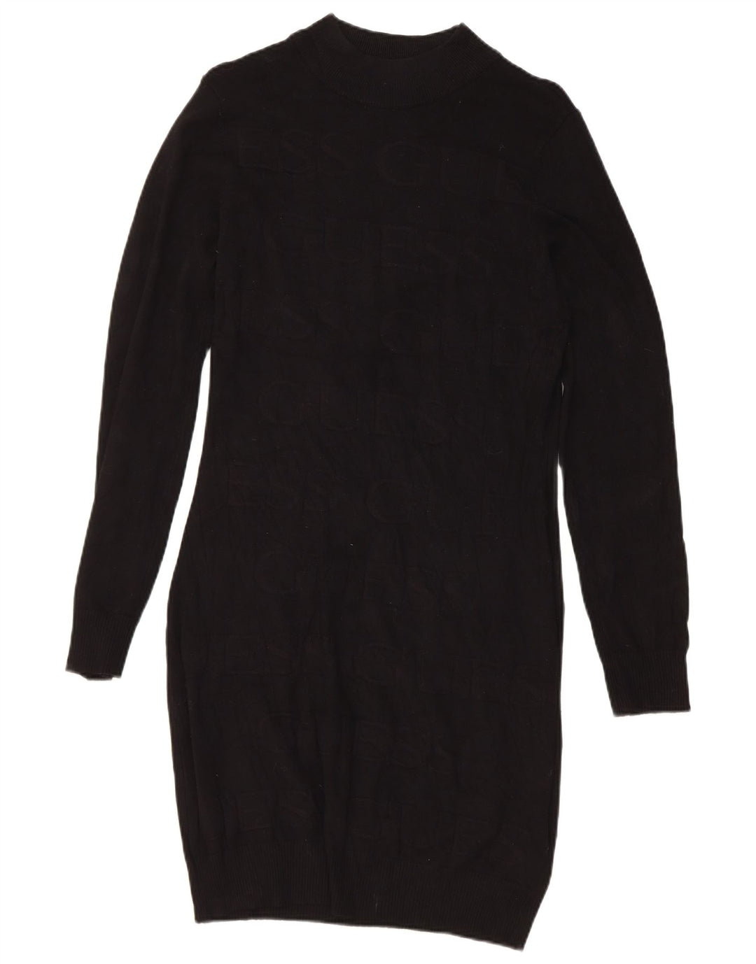Guess Damen-Pulloverkleid mit Grafik, UK 12, mittlere schwarze Viskose