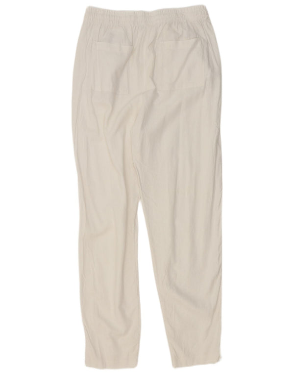 Marks & Spencer Damen Tapered Chinohose UK 14 Large W32 L31 Weiß