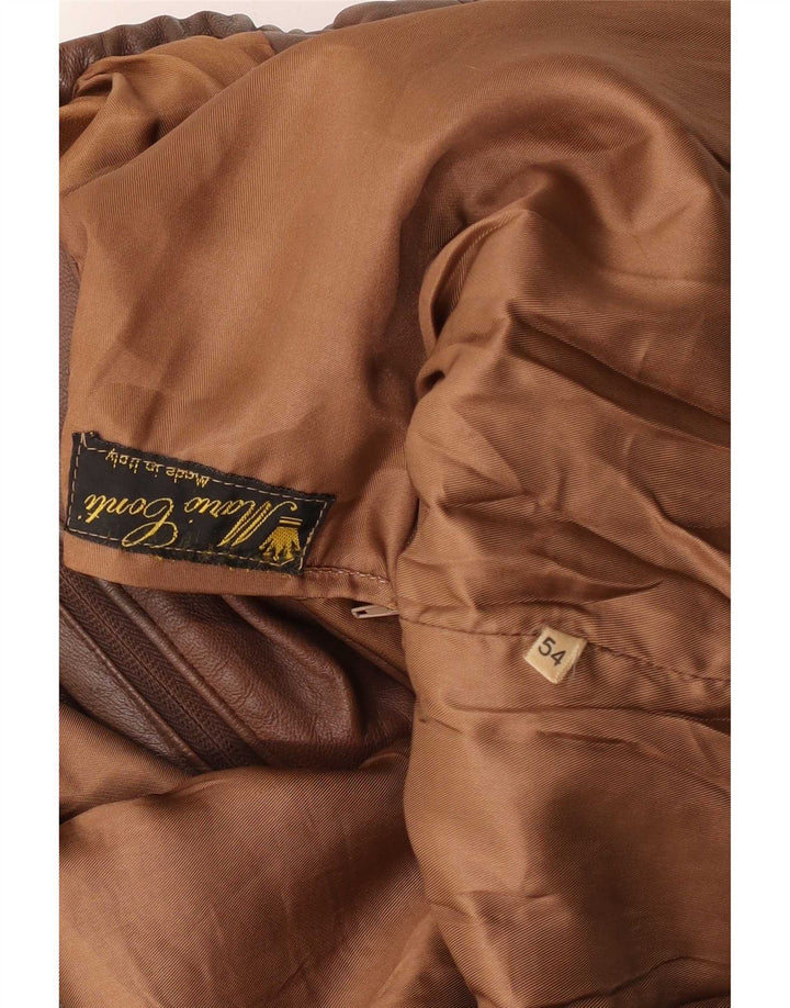 Vintage Herren Bomberjacke IT 54 2XL Braun