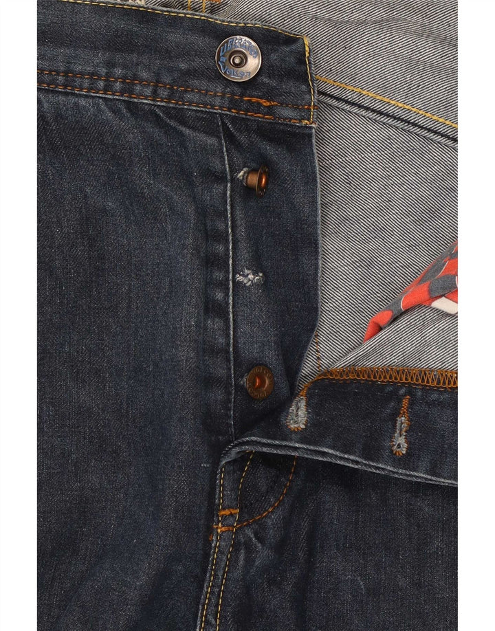 Volcom Herren Straight Jeans W32 L31 Marineblaue Baumwolle