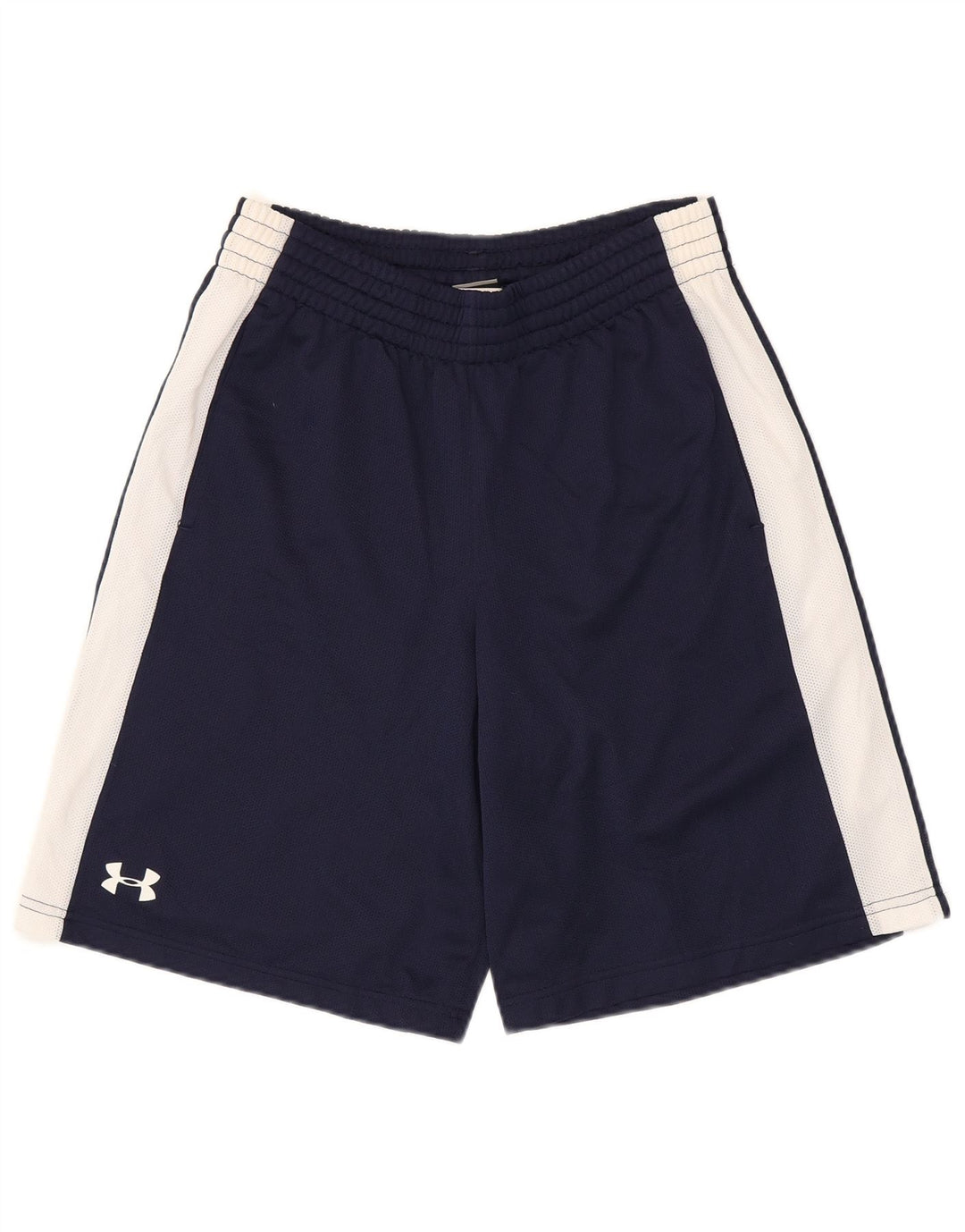 Under Armour Herren-Sportshorts, Größe S, Marineblau, Farbblock-Polyester