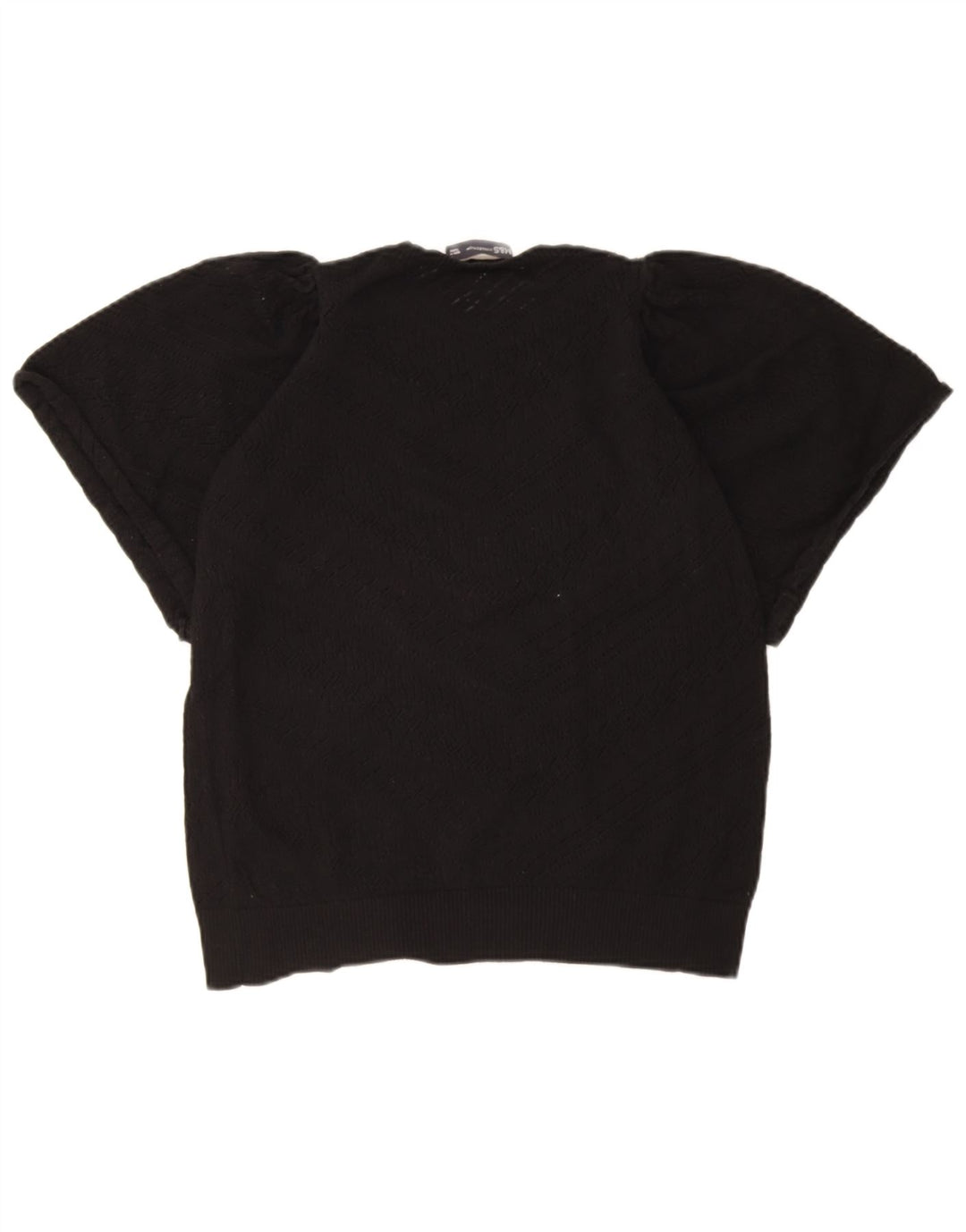Marks & Spencer Damen-Pullover mit Rundhalsausschnitt, Gr. 10, Größe S, Schwarz, geometrisch