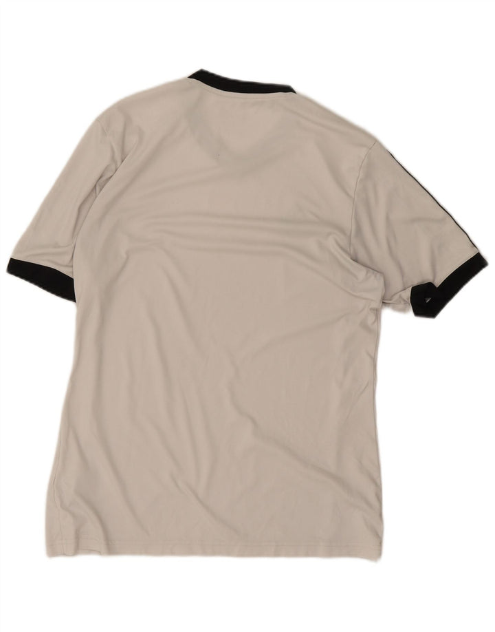 Adidas Herren T-Shirt Top Medium Off White Polyester Sport