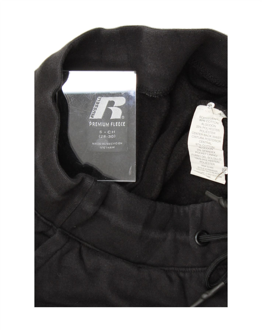 RUSSELL ATHLETIC Mens Tracksuit Trousers Small  Black Cotton Vintage Russell Athletic and Second-Hand Russell Athletic from Messina Hembry 