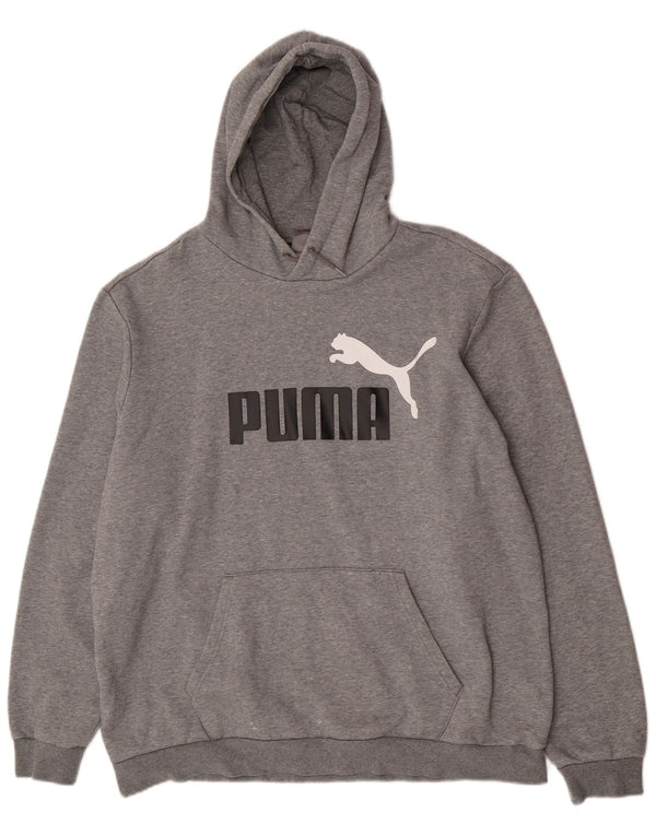 Puma Herren Graphic Hoodie Pullover 2XL Grau Baumwolle