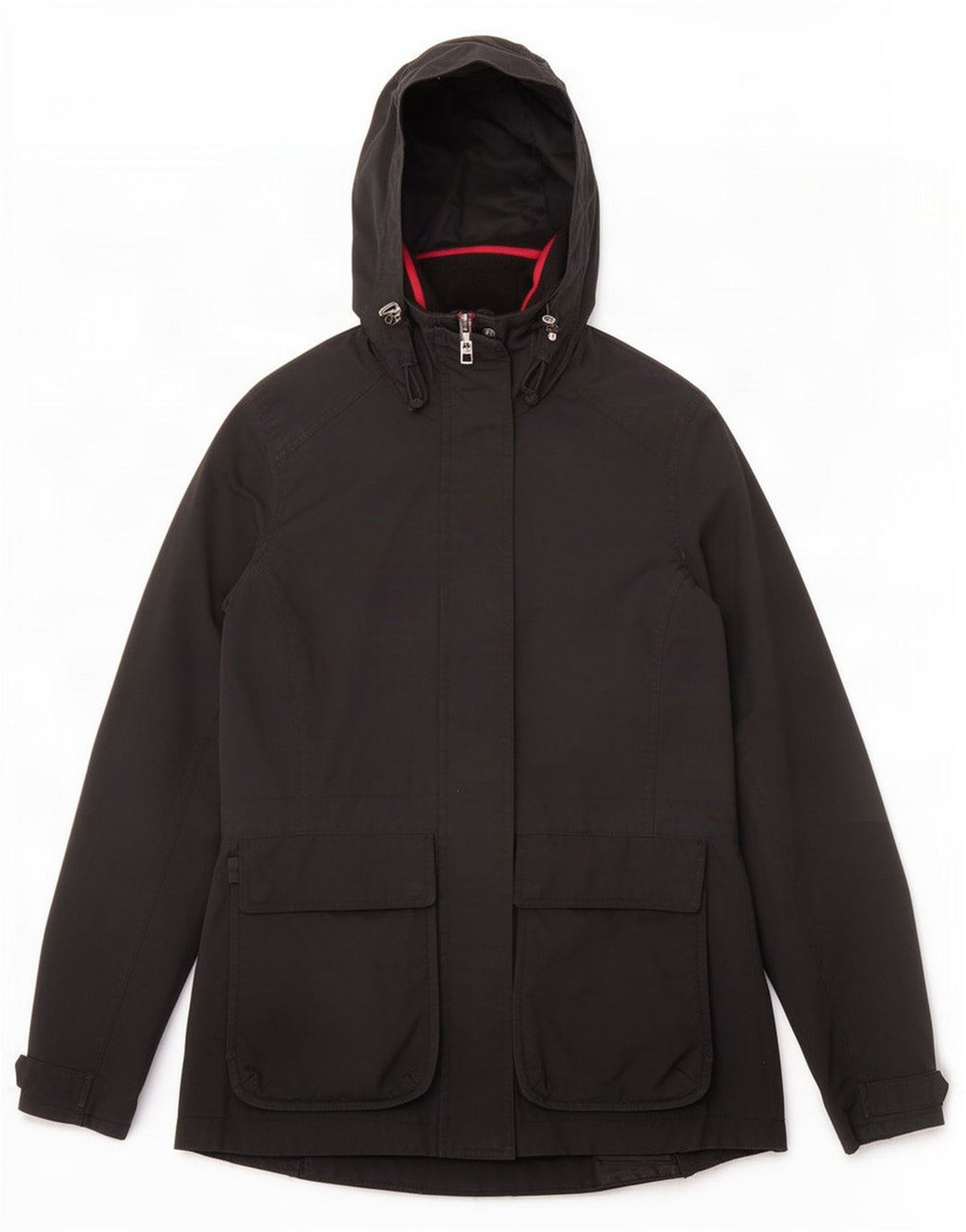 Musto Damen-Regenjacke mit Kapuze, UK 8, Größe S, Schwarz, Polyamid