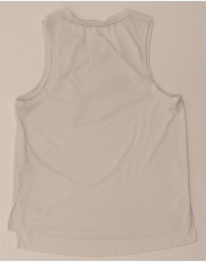 PUMA Womens Graphic Vest Top UK 12 Medium White Polyester Vintage Puma and Second-Hand Puma from Messina Hembry 