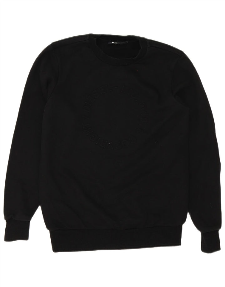 Diesel Herren Sweatshirt Pullover XS Schwarz Baumwolle