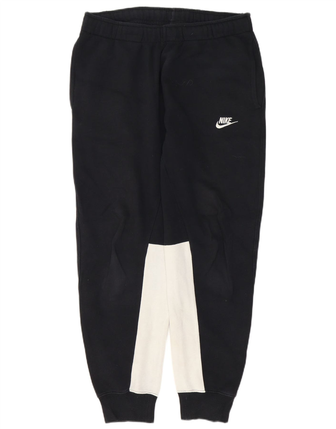 Nike Herren-Trainingshose, Jogginghose, Mittelschwarz, Colourblock-Baumwolle