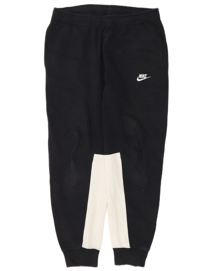 Nike Herren-Trainingshose, Jogginghose, Mittelschwarz, Colourblock-Baumwolle
