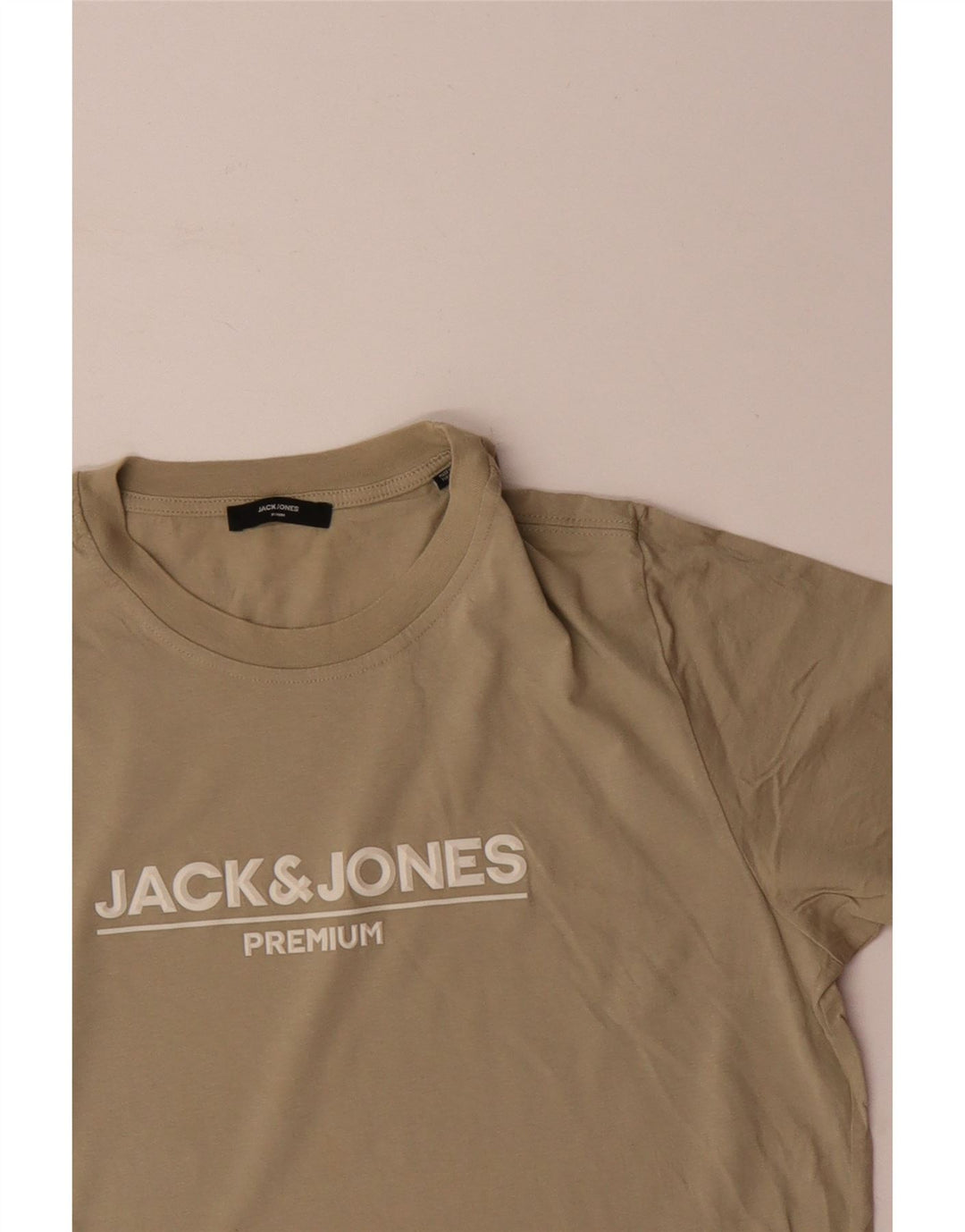 JACK & JONES Herren-T-Shirt mit Grafik, mittelbeige Baumwolle