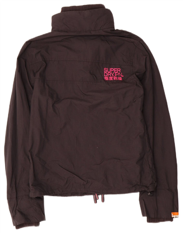 Superdry Damen Windcheater Windjacke UK 12 Medium Schwarz