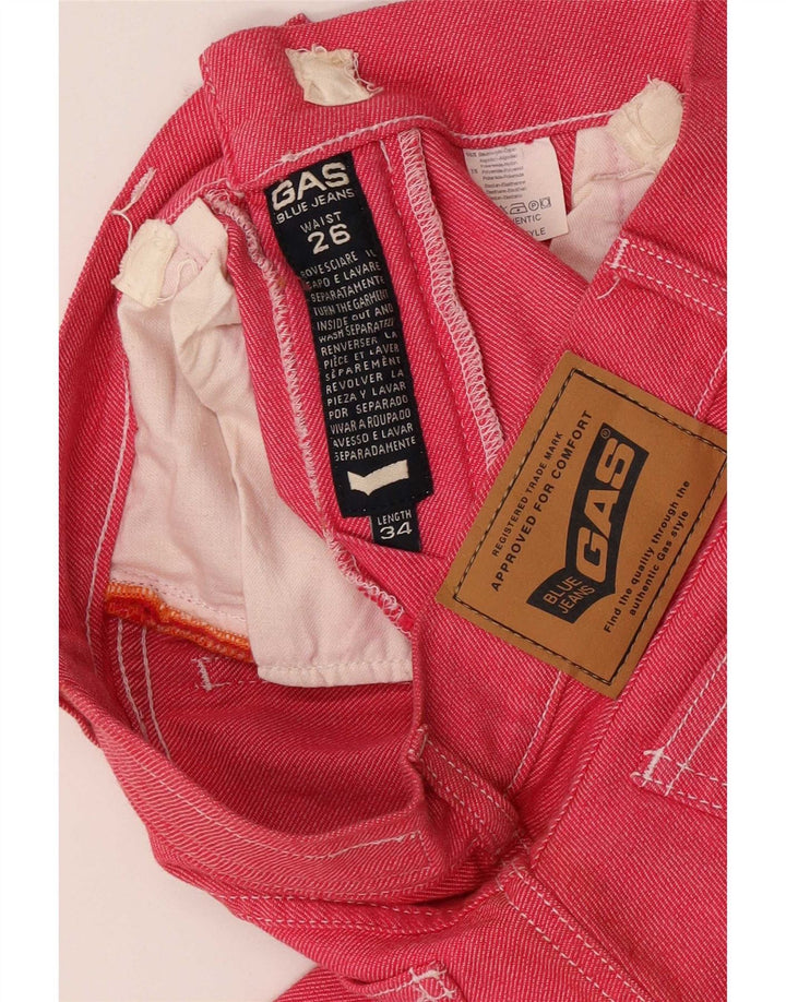Gas Damen Bootcut Jeans W26 L31 Rosa Baumwolle