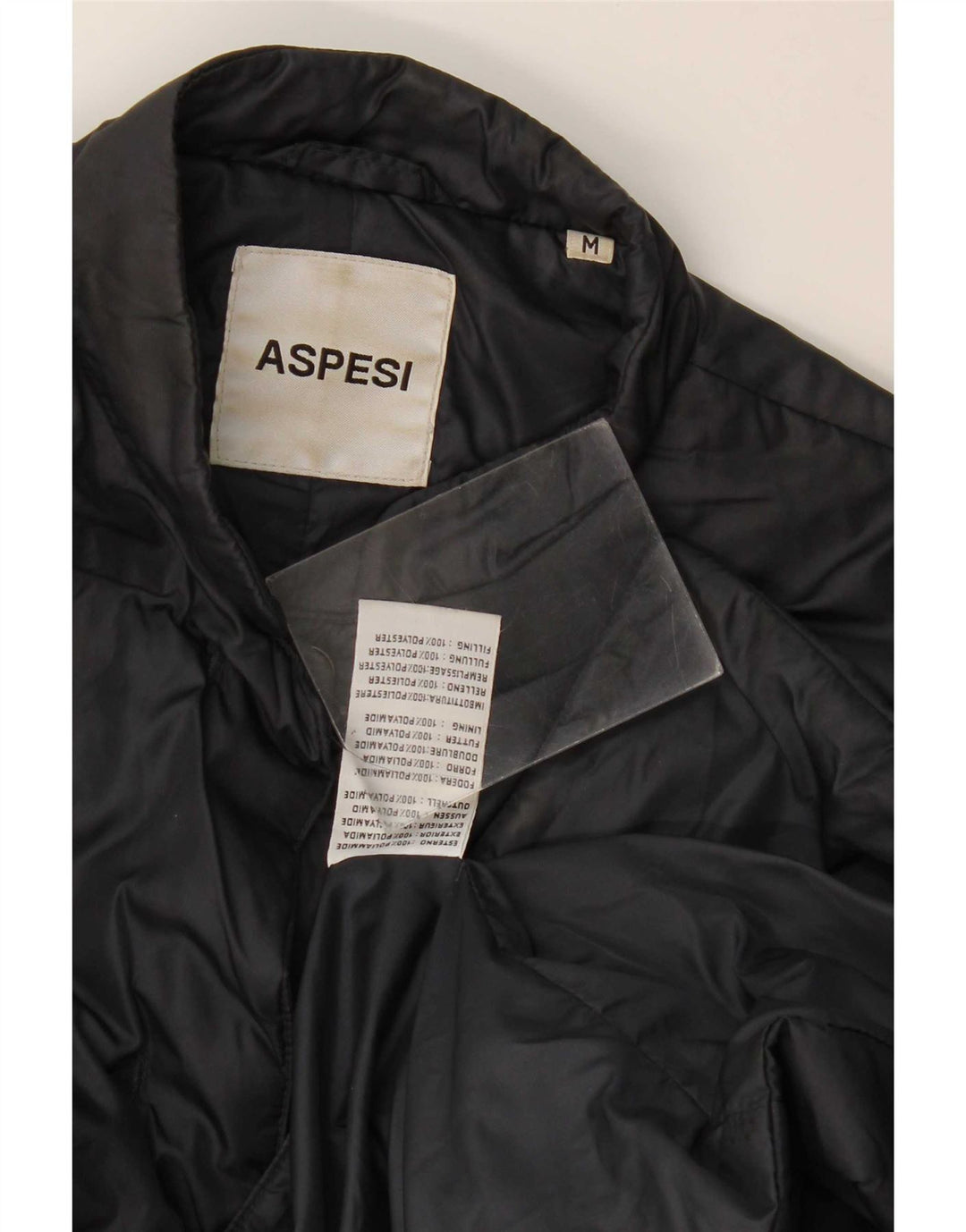 Aspesi Damen Bomberjacke UK 14 Medium Marineblau Polyamid