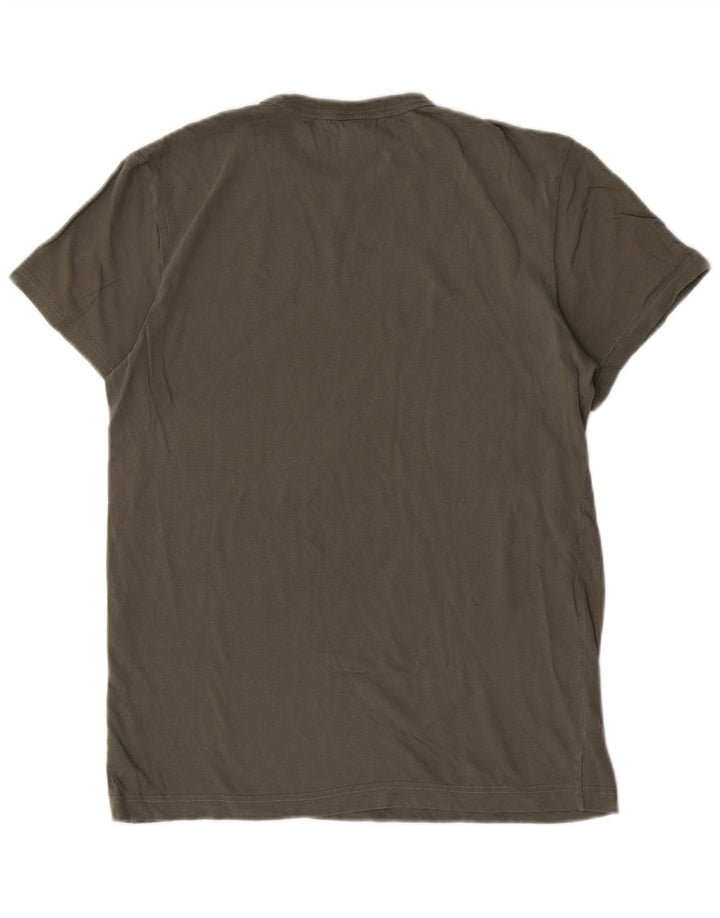 G-Star Herren Grafik-T-Shirt-Oberteil aus mittlerer Khaki-Baumwolle