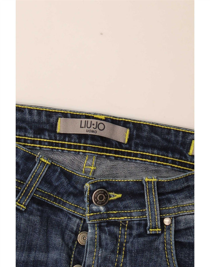 Liu Jo Distressed Slim Jeans für Herren, W32, L29, Marineblau