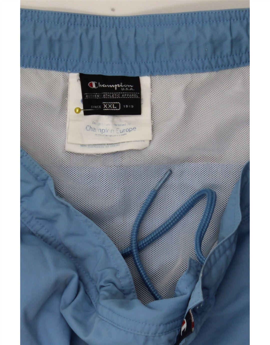 Champion Herren-Badeshorts 2XL, blaues Colourblock-Polyester