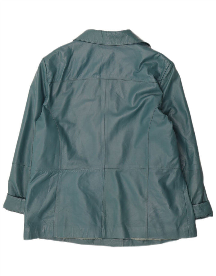 Vintage Damen Lederjacke EU 48 2XL Grünes Leder