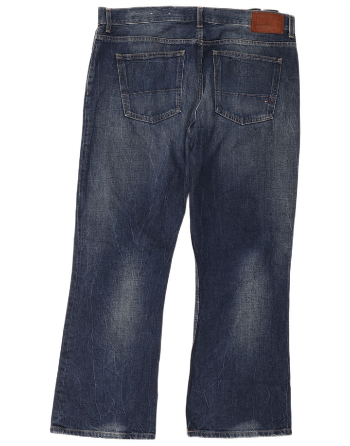 Tommy Hilfiger Herren Bootcut Jeans W36 L30 Blaue Baumwolle