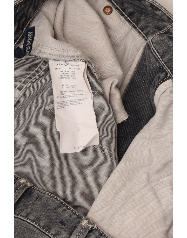 Armani Herren Slim Jeans W36 L32 Graue Baumwolle