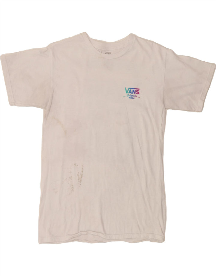 VANS Mens Graphic T-Shirt Top Small White Cotton Vintage Vans and Second-Hand Vans from Messina Hembry 