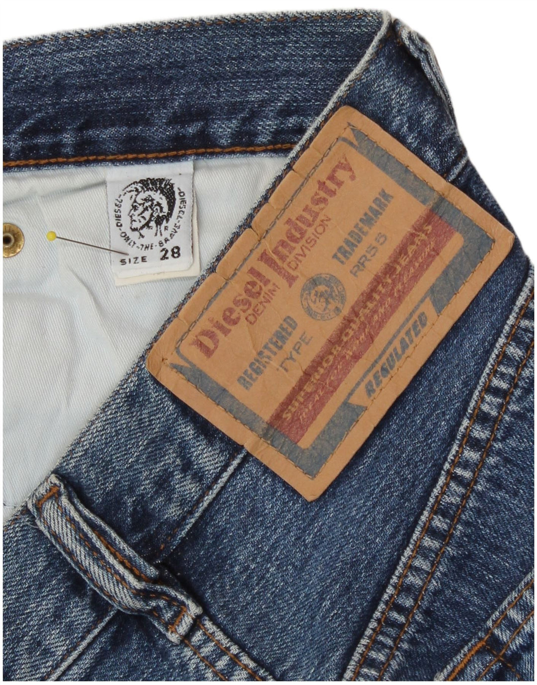 Diesel Herren Straight Jeans W28 L31 Blaue Baumwolle